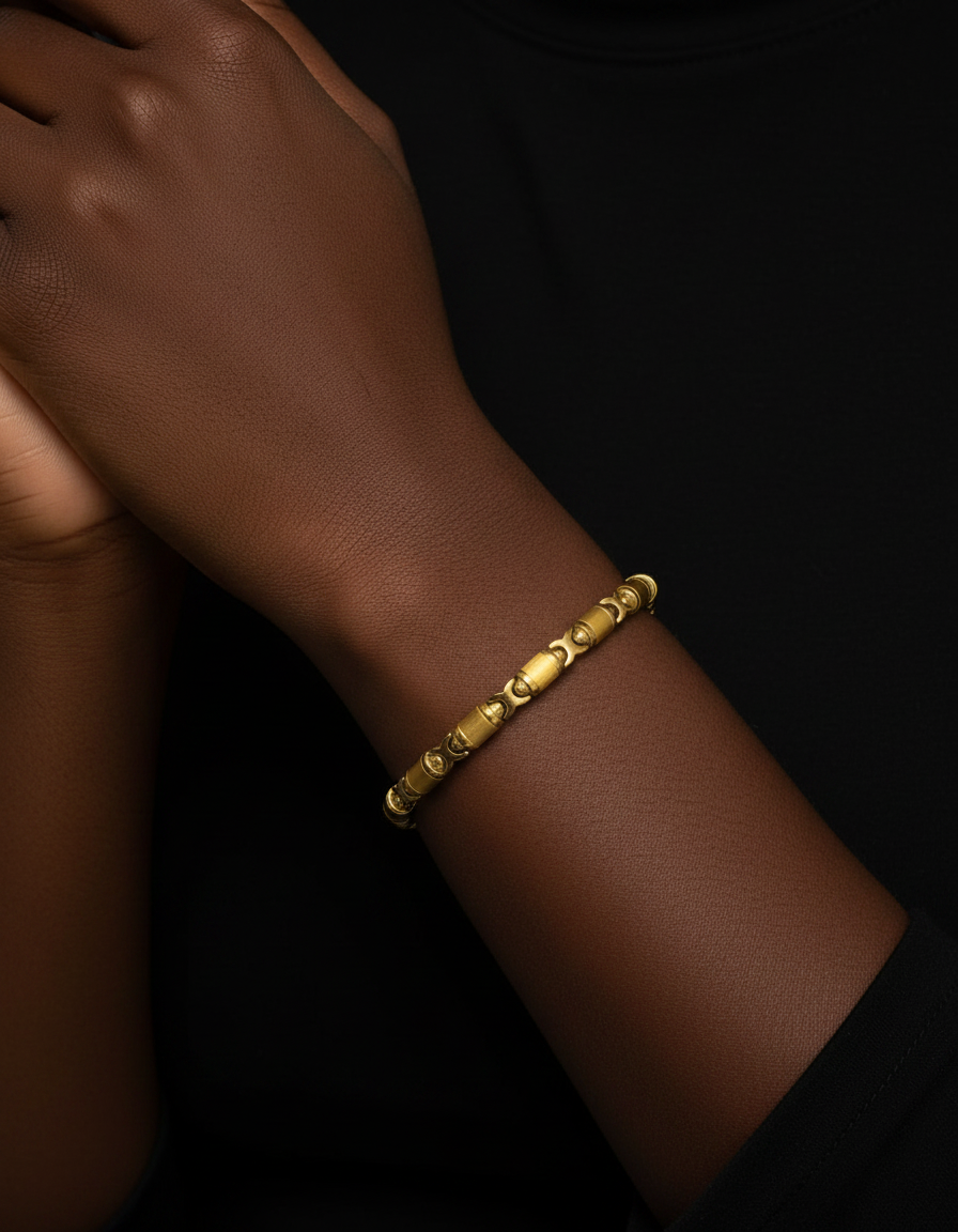 Figaro Link with Ball Inserts Bracelet