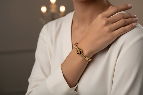 Bangle with  Black Stone