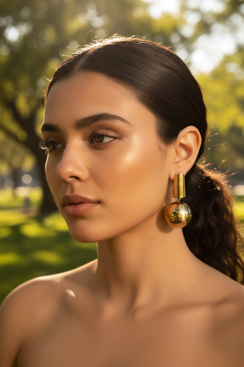 Dangle Earring with Ball