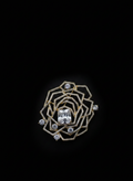 Brooch-Rose Flower with Stones