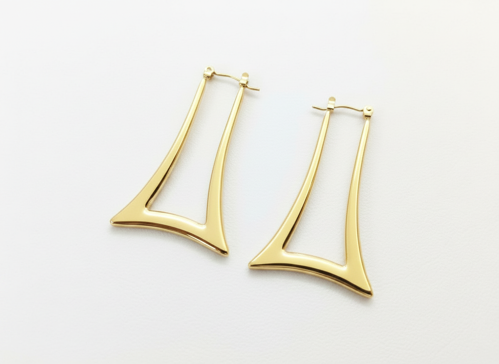 Elongated Hoop Earrings