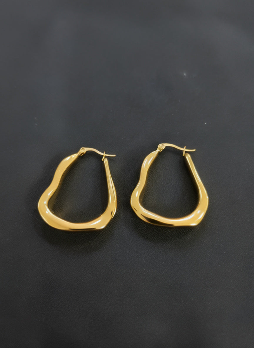 Curved Hoop Earrings