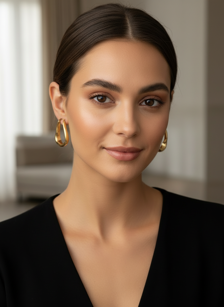 Curved Hoop Earrings