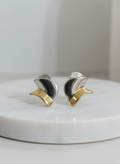 Two Toned Twist Earrings