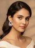 Pearl Earrings with Stones in Pink, Purple or White Pearl